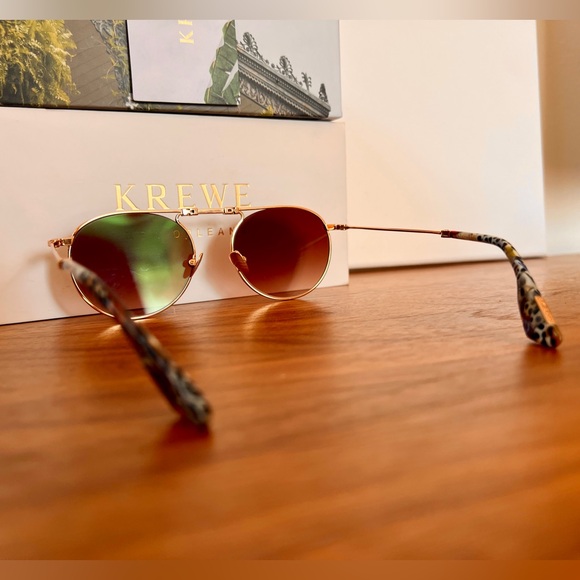 KREWE FOLDING Sunglasses - RAMPART FOLD - 18K + Matte Black Fade + Poppy Noir - Picture 11 of 15